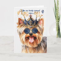 Yorkshire Terrier King voor een Dag Funny Birthday