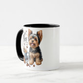 Yorkshire Terrier Koffie Mok – Schattige Hondenlie (Voorkant links)