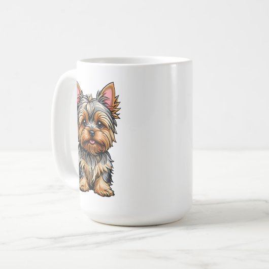 Yorkshire Terrier Koffiemok (Voorkant links)