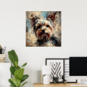 Yorkshire Terrier Kunstposter Poster (Thuiskantoor)