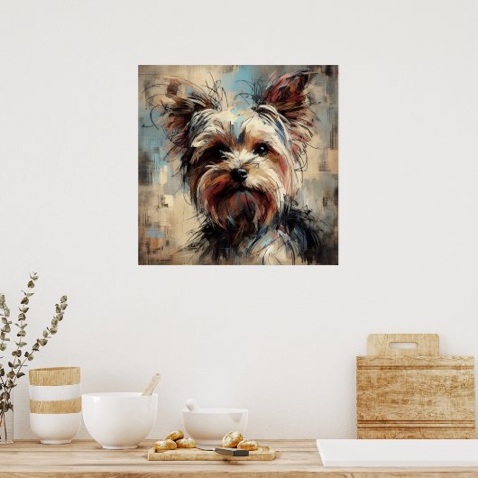 Yorkshire Terrier Kunstposter Poster (Keuken)
