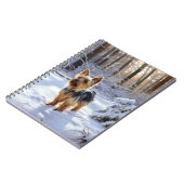 Yorkshire Terrier Laat het Sneeuwen Kerstmis Notitieboek (Linkerzijde)