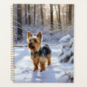 Yorkshire Terrier Laat het Sneeuwen Kerstmis Planner (Voorkant)