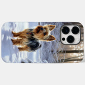 Yorkshire Terrier liet het sneeuwen Kerstmis Case-Mate iPhone Case (Achterkant (horizontaal))