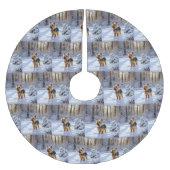 Yorkshire Terrier liet het sneeuwen Kerstmis Kerstboom Rok (Voorkant)