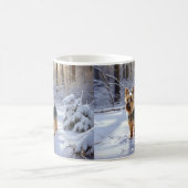 Yorkshire Terrier liet het sneeuwen Kerstmis Koffiemok (Center)