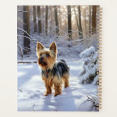 Yorkshire Terrier liet het sneeuwen Kerstmis Planner (Achterkant)