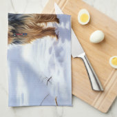 Yorkshire Terrier liet het sneeuwen Kerstmis Theedoek (Quarter Fold)
