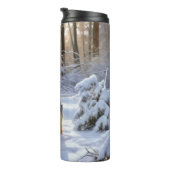 Yorkshire Terrier liet het sneeuwen Kerstmis Thermosbeker (Geroteerd rechts)