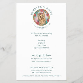 Yorkshire Terrier Logo Flyer voor Hondenverzorging