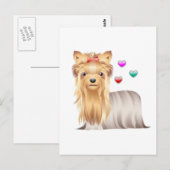Yorkshire Terrier Love Briefkaart (Voorkant / Achterkant)