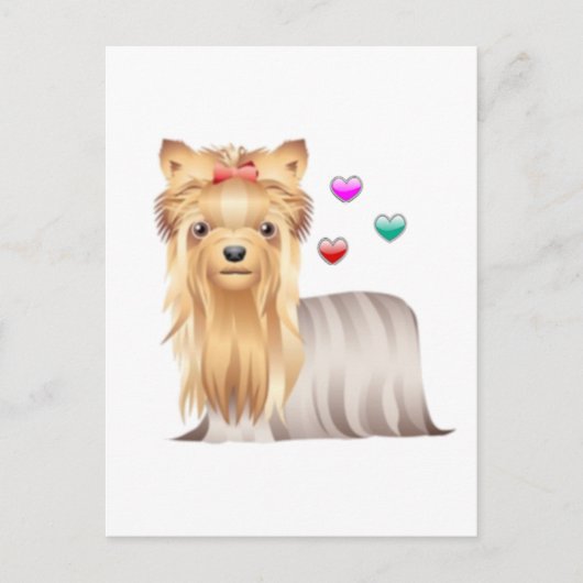 Yorkshire Terrier Love Briefkaart (Voorkant)