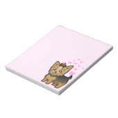 Yorkshire Terrier Love (kort haar met boeg) Notitieblok (Linkerzijde)