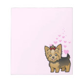 Yorkshire Terrier Love (kort haar met boeg) Notitieblok (Voorkant)