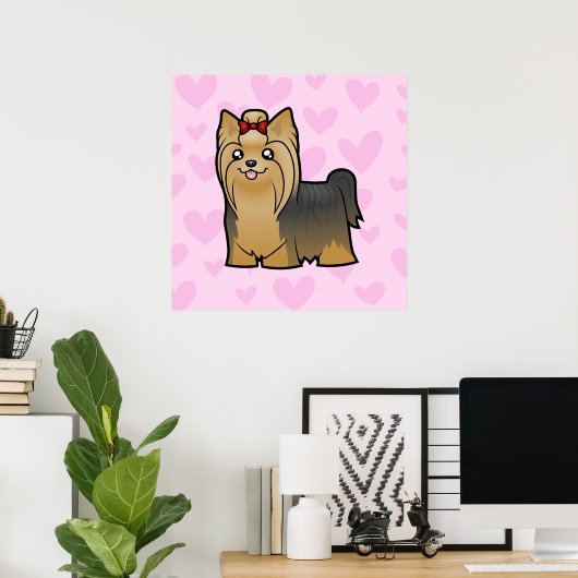 Yorkshire Terrier Love Poster (Thuiskantoor)