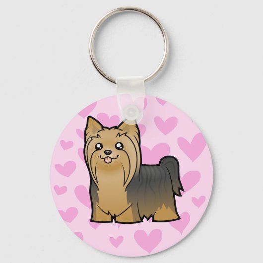 Yorkshire Terrier Love Sleutelhanger (Voorkant)