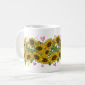 Yorkshire Terrier Lover Sunflower Trainer Floral Koffiemok (Voorkant links)