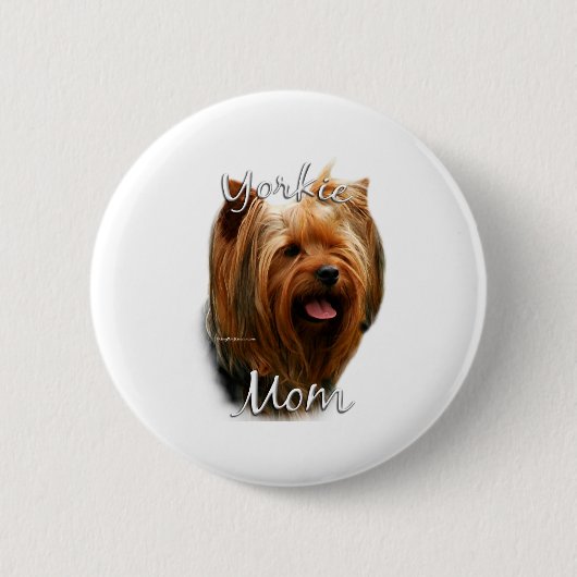 Yorkshire Terrier Ma 2 Ronde Button 5,7 Cm (Voorkant)