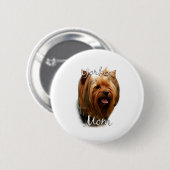 Yorkshire Terrier Ma 2 Ronde Button 5,7 Cm (Voorkant /achterkant)