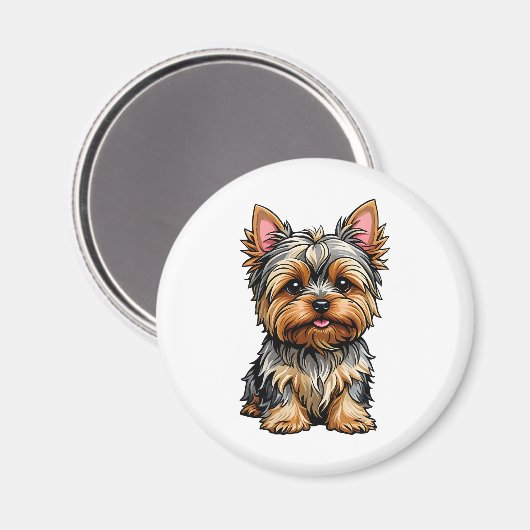 Yorkshire Terrier Magneet (Voorkant / Achterkant)