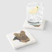 Yorkshire Terrier Marmer Onderzetter (Zijkant)