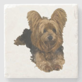 Yorkshire Terrier Marmer Onderzetter (Voorkant)