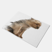 Yorkshire Terrier met Hair in the Wind Deurmat (Schuin)