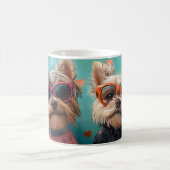 Yorkshire Terriër met hart Rozen Valentijnsdag Koffiemok (Center)