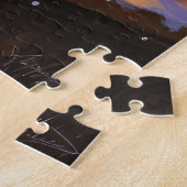 Yorkshire Terrier met kerstverlichting Vakantie Legpuzzel (Zijkant)