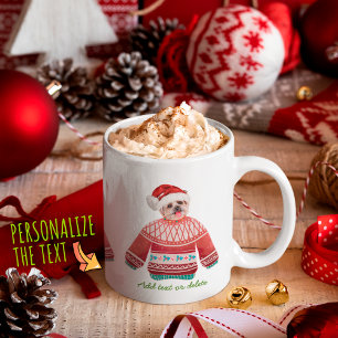 Yorkshire Terrier met lelijke trui Kerst hond Koffiemok