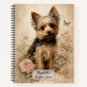Yorkshire Terrier met Rozen Notitieboek (Voorkant)