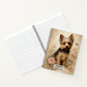 Yorkshire Terrier met Rozen Notitieboek (Binnen)