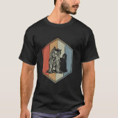 Yorkshire Terrier met verontruste design retro hon T-shirt (Voorkant)
