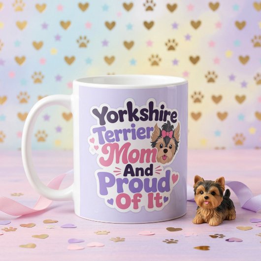 Yorkshire Terrier Moeder en Trots erop Koffiemok