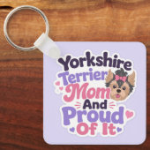 Yorkshire Terrier Moeder en Trots erop Sleutelhanger (Voorkant)