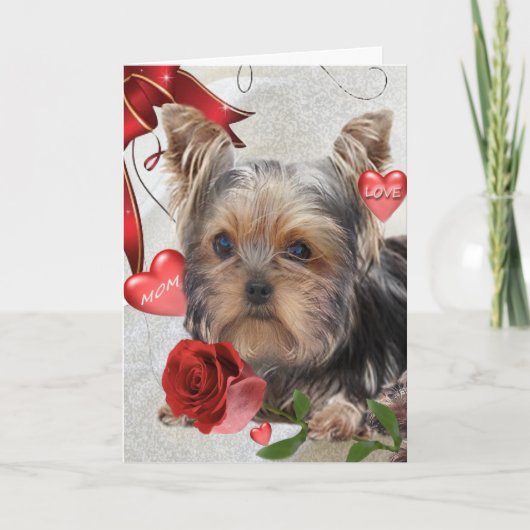 Yorkshire Terrier Momma Love Feestdagen Kaart (Voorkant)
