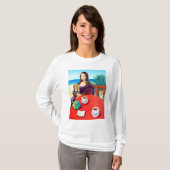 Yorkshire Terrier Mona Lisa T-shirt (Voorkant volledig)