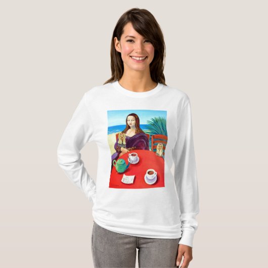 Yorkshire Terrier Mona Lisa T-shirt (Voorkant volledig)