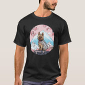 Yorkshire Terrier Mount Fuji Funny Dog Landmark T-shirt (Voorkant)