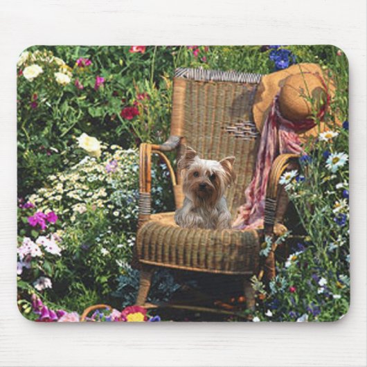 Yorkshire Terrier Mousepad Garden Muismat (Voorkant)
