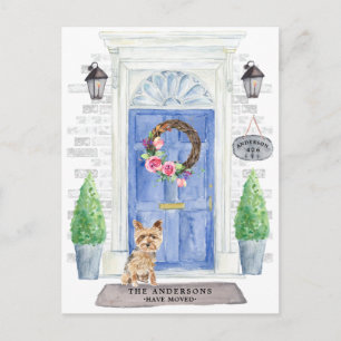 Yorkshire Terrier Moving Announcement Briefkaart
