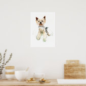 Yorkshire Terrier Muurkunst Poster – Aquarel (Keuken)