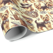  Yorkshire Terrier naadloos Cadeaupapier (Rol Hoek)