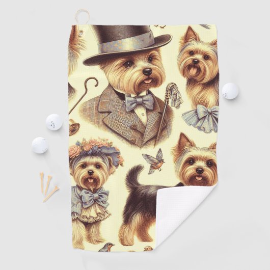 Yorkshire Terrier naadloos Golfhanddoek (Insitu)