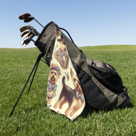 Yorkshire Terrier naadloos Golfhanddoek (Groen)