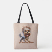 Yorkshire Terrier - Naam hond toevoegen, tekst wij Tote Bag (Achterkant)