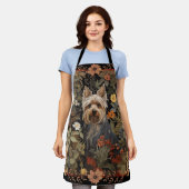 Yorkshire Terrier of Silky Terrier Bloemen Welkom Schort (Gedragen)