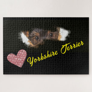 Yorkshire Terrier Ogen Effen Kleur 1000 stukjes  Legpuzzel