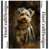 Yorkshire Terrier Olieverfschilderij Decoupage Rec Tissuepapier