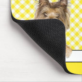 Yorkshire Terrier on Yellow Gingham Muismat (Hoek)